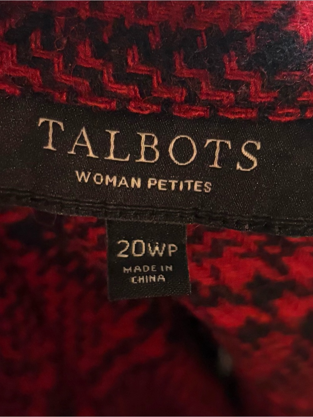 Talbots Red Plaid Two-Button Jacket - Picture 5 of 6